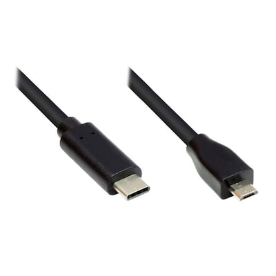 Good Connections Anschlusskabel 0,5m USB 2.0 USB-C zu USB 2.0 Micro B schwarz von Good Connections