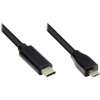 Good Connections Anschlusskabel 0,5m USB 2.0 USB-C zu USB 2.0 Micro B schwarz von Good Connections