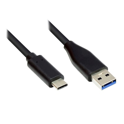 Good Connections Anschlusskabel 0,5m USB 3.0 USB-C zu USB 3.0 A schwarz von Good Connections