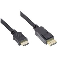 Good Connections Anschlusskabel 1m Displayport zu HDMI 24K vergoldet schwarz von Good Connections