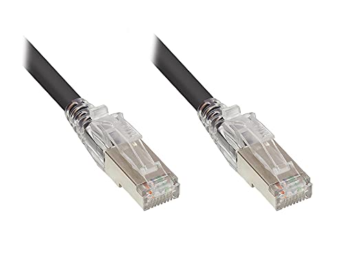 Good Connections Cat. 6A Patchkabel mit VERRIEGELUNG / ARRETIERUNG - 1,5 m - 10-GIGABIT, KUPFERLEITER / CU - S/FTP, PiMF - 500MHz - SCHWARZ von Good Connections