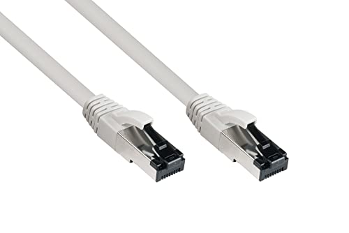 Good Connections Cat. 8.1 Patchkabel - 15 m - S/FTP- 40 Gbit/s und 2000MHz - KUPFER-Leiter CU - Halogenfrei LSZH - RNS Rastnasenschutz - Netzwerkwerkkabel/LAN-Kabel - GRAU von Good Connections