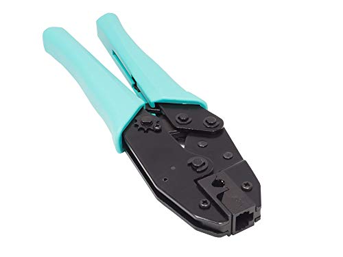 Good Connections Crimpzange - für geschirmte RJ45 Cat.6A Stecker - Hebelübersetzung für geringeren Kraftaufwand, Klingenschutz, Einrastfunktion, Gummierter Griff - Schwarz/Türkis Good Connections Crimpzange - für geschirmte RJ45 Cat.6A Stecker - Hebelübersetzung für geringeren Kraftaufwand, Klingenschutz, Einrastfunktion, Gummierter Griff - Schwarz/Türkis von Good Connections