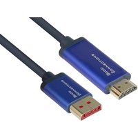 Good Connections DP/HDMI 1.4 Anschlusskabel 4K UHD @ 60Hz SmartFLEX Alu blau 1m von Good Connections
