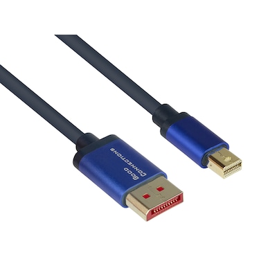 Good Connections DP/MiniDP 1.4 Anschlusskabel 8K UHD-2 / 4K UHD Alu blau 1m von Good Connections
