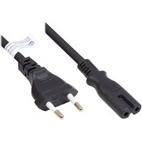 Good Connections Euro-Netzkabel Euro-Stecker an C7/Euro 8 Buchse, schwarz, 1,5 m von Good Connections