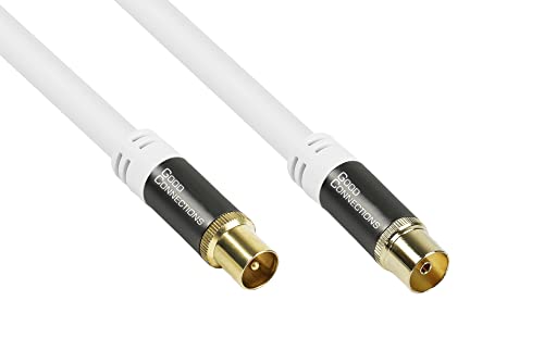 Good Connections GC-M2044 SmartFLEX TV Antennenkabel, 3 m, IEC/Koax Stecker an Buchse, 4-fach geschirmt/120dB/75 Ohm, vergoldete Anschlüsse Weiß Good Connections GC-M2044 SmartFLEX TV Antennenkabel, 3 m, IEC/Koax Stecker an Buchse, 4-fach geschirmt/120dB/75 Ohm, vergoldete Anschlüsse Weiß von Good Connections