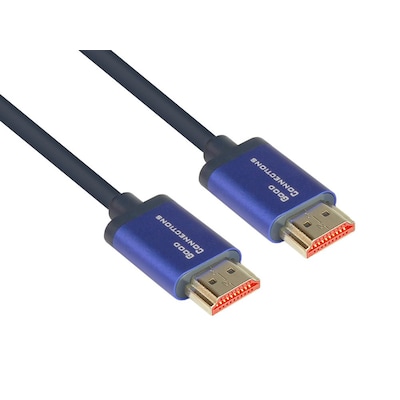 Good Connections HDMI 2.1 Kabel 8K @ 60Hz SmartFLEX Kupfer dunkelblau 2m von Good Connections