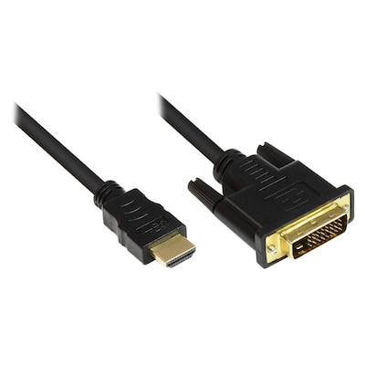 Good Connections HDMI Anschlusskabel 1,5m A St. zu DVI-D St. vergoldet schwarz von Good Connections