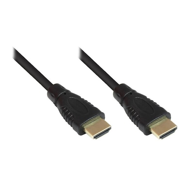 Good Connections High Speed HDMI Kabel 0,75m mit Ethernet gold Stecker schwarz von Good Connections