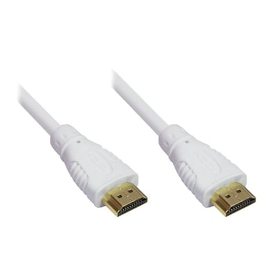 Good Connections High Speed HDMI Kabel 1m mit Ethernet gold Stecker weiß von Good Connections