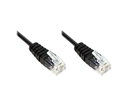 Good Connections ISDN-Anschlusskabel, 2x RJ11 Stecker, 4-adrig, rund, schwarz, 2m von Good Connections