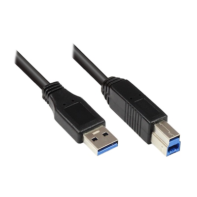 Good Connections Kabel USB 3.0 St. A an St. B, schwarz, 0,2m von Good Connections