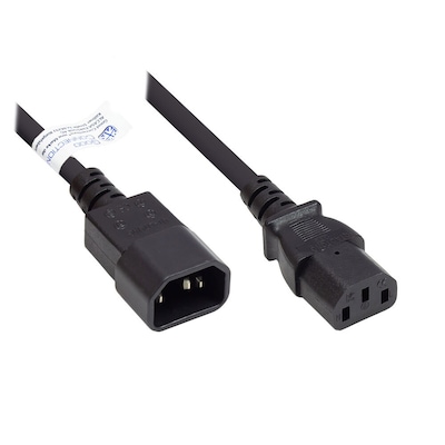 Good Connections Kaltgeräteverlängerung C14 an C13, schwarz, 1,00 mm², 3 m Good Connections Kaltgeräteverlängerung C14 an C13, schwarz, 1,00 mm², 3 m von Good Connections