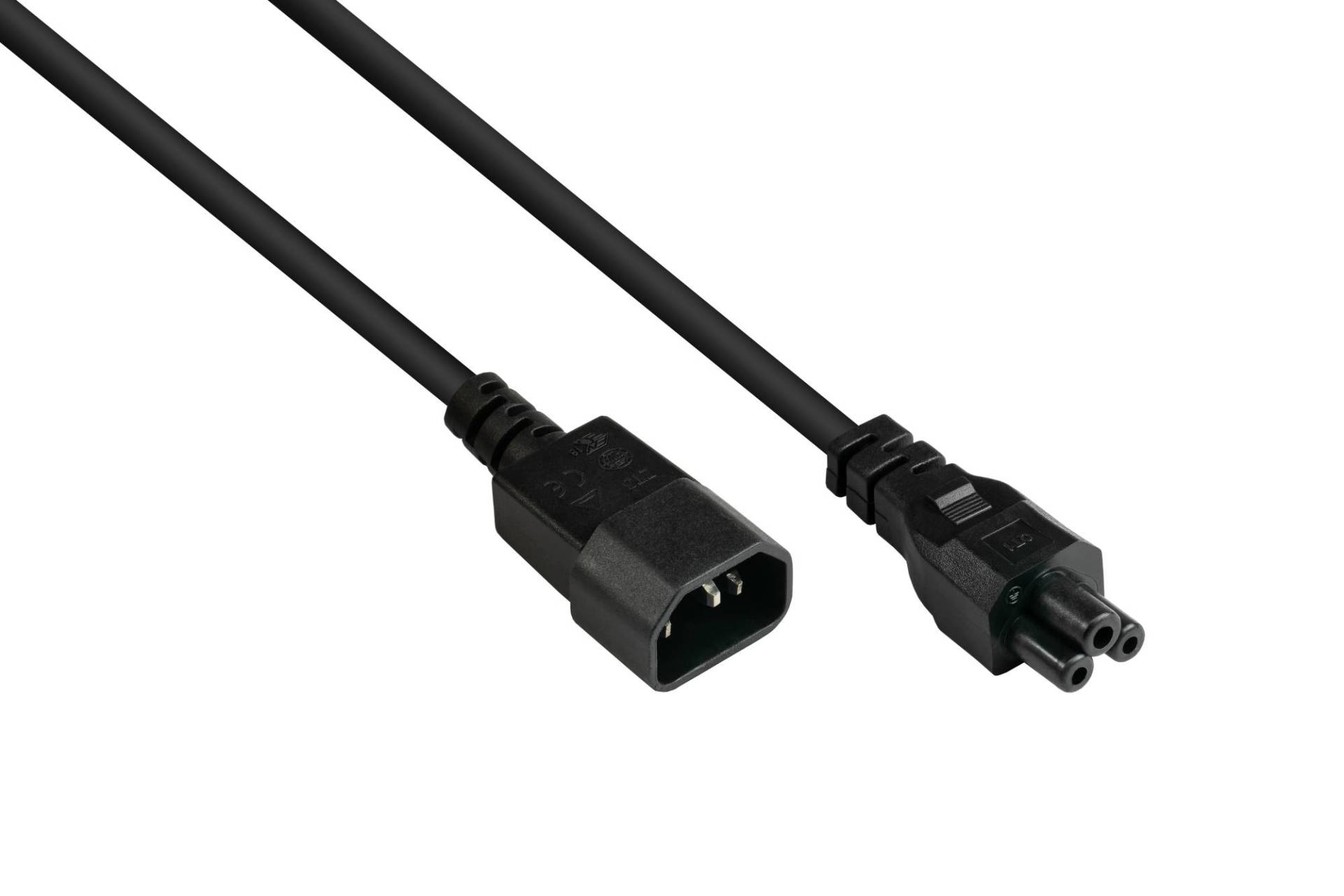 Good Connections Kaltgeräteverlängerung an C5 schwarz 3m Good Connections Kaltgeräteverlängerung an C5 schwarz 3m von Good Connections
