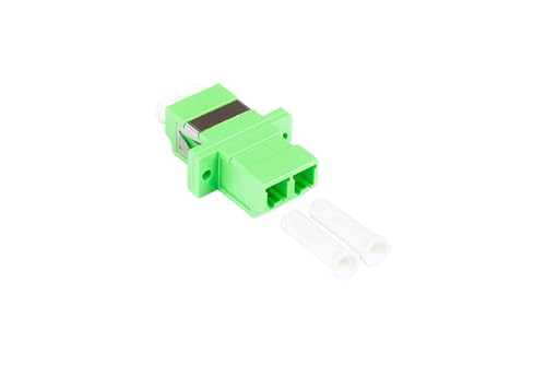 Good Connections LWL Duplex Kupplung - LC (APC) an LC (APC) - für OS2 Kabel - Singlemode - Kunststoffgehäuse mit Flansch, Keramikhülse - grün von Good Connections