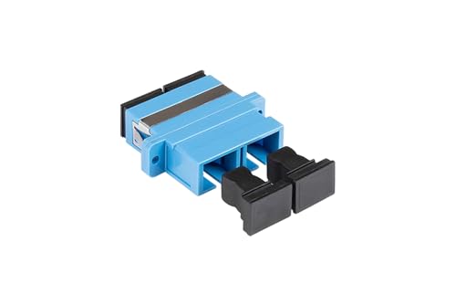 Good Connections LWL Duplex Kupplung - SC (UPC) an SC (UPC) - für OS2 Kabel - Singlemode - Kunststoffgehäuse mit Flansch, Keramikhülse - blau von Good Connections