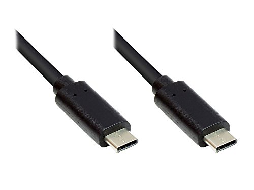 Good Connections Lade- und Datenkabel USB 3.1 (Gen.1) - USB-C Stecker beidseitig - KUPFERLEITER, Doppelschirmung, 5 Gbps Datenübertragung - schwarz - 1,5 m von Good Connections