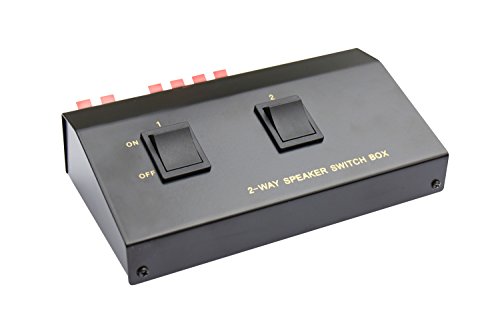 Good Connections Lautsprecher Umschaltbox / Switch zum Anschluss von 2 Paaren - Metallgehäuse - schwarz von Good Connections