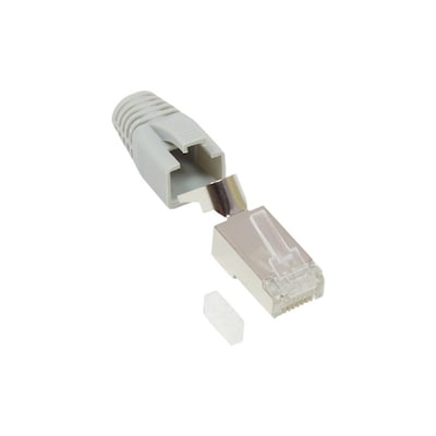 Good Connections Netzwerkstecker Cat.6A RJ45 geschirmt für Cat.7 Kabel grau von Good Connections