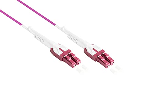 Good Connections OM4 LWL Kabel - DUPLEX - Stecker LC an LC - UNIBOOT - Multimode 50/125-1/10/40/100-Gigabit Ethernet - Lichtwellen-Leiter, Glasfaser-Kabel, Patchkabel - 2 m von Good Connections