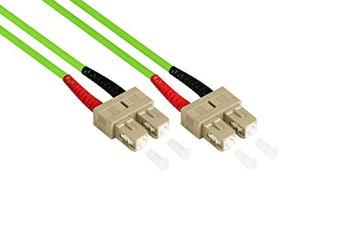 Good Connections OM5 LWL Kabel - DUPLEX - Stecker SC an SC - Multimode 50/125 - 1/10/40/100-Gigabit Ethernet - Lichtwellen-Leiter, Glasfaser-Kabel, Patchkabel - 0,5 m von Good Connections