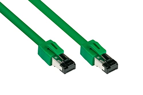 Good Connections PREMIUM Cat. 8.1 Patchkabel - 2 m - RNS Rastnasenschutz -S/FTP- 40GB/2000MHz - KUPFER-Leiter CU - Halogenfrei LSZH - Netzwerk-LAN-Kabel kompatibel zu CAT. 7 / 6A / 6 / 5e - GRÜN von Good Connections