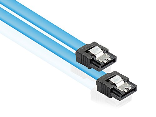 Good Connections PREMIUM SATA 3 SSD HDD Kabel mit Verriegelungsschutz / Arretierung - 2x Stecker gerade - blau, 0,7 m von Good Connections
