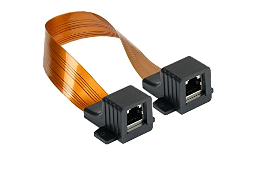 Good Connections RJ45 Ethernet LAN Tür-/Fensterdurchführung - High-Quality, extrem flach - beidseitig RJ45-Buchse - Gesamtlänge inkl. Stecker 51 cm, flexible Länge 44 cm von Good Connections