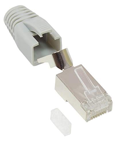 Good Connections RJ45 Netzwerkstecker - Cat. 6A / 500 MHz- 50er SPARSET - GESCHIRMT - für Cat. 7, Cat. 6A, Cat.6 Kabel - 50µ vergoldete Kontakte - für Patch- und Verlegekabel - GRAU Good Connections RJ45 Netzwerkstecker - Cat. 6A / 500 MHz- 50er SPARSET - GESCHIRMT - für Cat. 7, Cat. 6A, Cat.6 Kabel - 50µ vergoldete Kontakte - für Patch- und Verlegekabel - GRAU von Good Connections