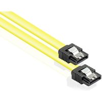 Good Connections SATA Anschlusskabel 0,7m 6Gb/s mit Metallclip gelb von Good Connections