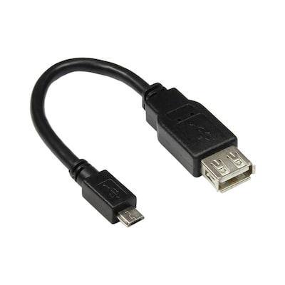 Good Connections USB 2.0 Adapterkabel 0,1m St. micro B zu Bu. A OTG schwarz von Good Connections