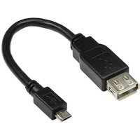 Good Connections USB 2.0 Adapterkabel 0,1m St. micro B zu Bu. A OTG schwarz von Good Connections