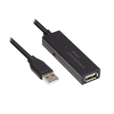 Good Connections USB 2.0 Aktives Verlängerungskabel 10m St. A zu Bu. A schwarz von Good Connections