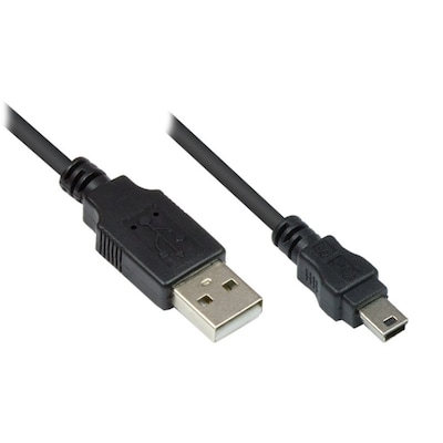 Good Connections USB 2.0 Anschlusskabel 1,8m St. A zu St. mini B 5-pin schwarz von Good Connections