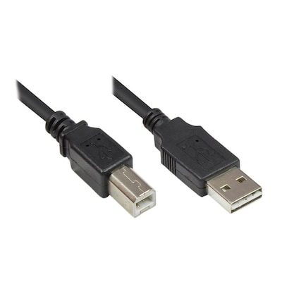 Good Connections USB 2.0 Anschlusskabel 1m A-B Stecker schwarz von Good Connections