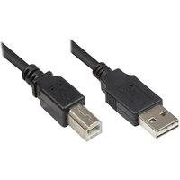 Good Connections USB 2.0 Anschlusskabel 1m A-B Stecker schwarz Good Connections USB 2.0 Anschlusskabel 1m A-B Stecker schwarz von Good Connections