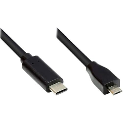 Good Connections USB 2.0 Anschlusskabel - USB-C Stecker an USB 2.0 Micro B Stecker - KUPFERLEITER, Doppelschirmung, 480 Mbit/s Datenübertragung - schwarz - 2 m Good Connections USB 2.0 Anschlusskabel - USB-C Stecker an USB 2.0 Micro B Stecker - KUPFERLEITER, Doppelschirmung, 480 Mbit/s Datenübertragung - schwarz - 2 m von Good Connections