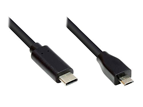 Good Connections USB 2.0 Anschlusskabel - USB-C Stecker an USB 2.0 Micro B Stecker - KUPFERLEITER, Doppelschirmung, 480 Mbit/s Datenübertragung - schwarz - 3 m, GC-M0124 Good Connections USB 2.0 Anschlusskabel - USB-C Stecker an USB 2.0 Micro B Stecker - KUPFERLEITER, Doppelschirmung, 480 Mbit/s Datenübertragung - schwarz - 3 m, GC-M0124 von Good Connections