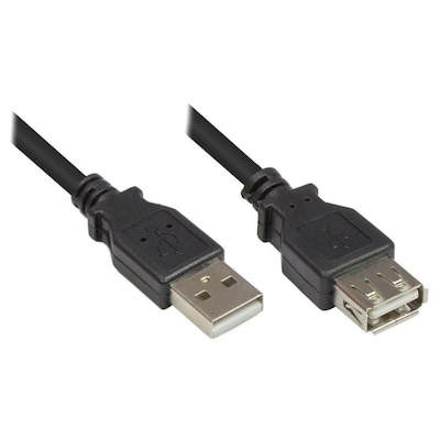 Good Connections USB 2.0 Verlängerungskabel 0,15m St. A zu Bu. A schwarz von Good Connections