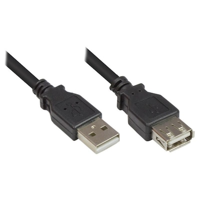 Good Connections USB 2.0 Verlängerungskabel 0,6m St. A zu Bu. A schwarz Good Connections USB 2.0 Verlängerungskabel 0,6m St. A zu Bu. A schwarz von Good Connections