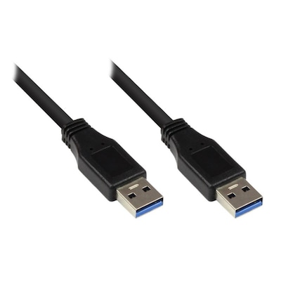 Good Connections USB 3.0 Anschlusskabel 0,5m St. A zu St. A schwarz von Good Connections