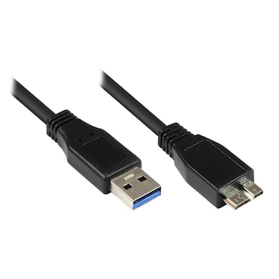 Good Connections USB 3.0 Anschlusskabel 0,5m St. A zu St. micro B schwarz von Good Connections