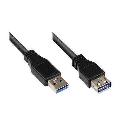 Good Connections USB 3.0 Verlängerungskabel 0,5m St. A zu Bu. A schwarz von Good Connections