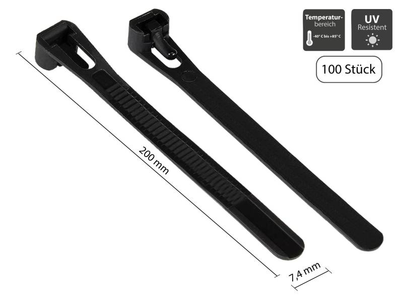 Good Connections Wiederverwendb. Kabelbinder 300mmx7,4mm von Good Connections