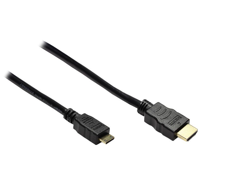 High-Speed-HDMI®-Kabel mit Ethernet, Standard Stecker (Typ A) auf Mini Stecker (Typ C), 1m von Good Connections