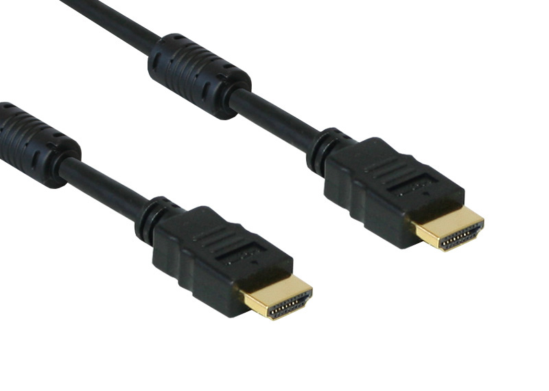 High-Speed-HDMI®-Kabel mit Ethernet, vergoldete Stecker mit Ferritkernen, 15m von Good Connections