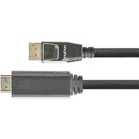 PYTHON DisplayPort 1.4/HDMI Kabel 3m 4K UHD@60Hz vergoldet OFC St./St. schwarz von Good Connections