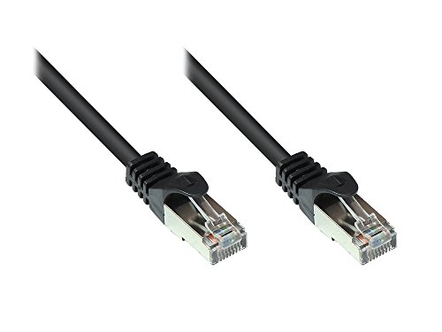 Patchkabel, Cat. 5e, SF/UTP, schwarz, 2m, Good Connections® von Good Connections