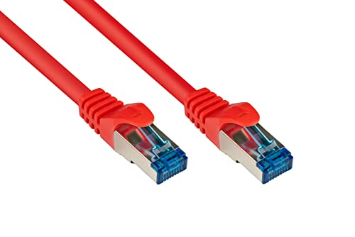 Patchkabel, Cat. 6A, S/FTP, PiMF, halogenfrei, 500MHz, rot, 0,5m, Good Connections® von Good Connections